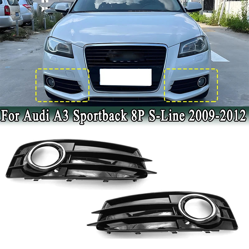 Audi A3 8P S-Line 09-12 Fog Light Grille Bezel Chrome Pair – Car Accessories | MotorWorld Marketplace