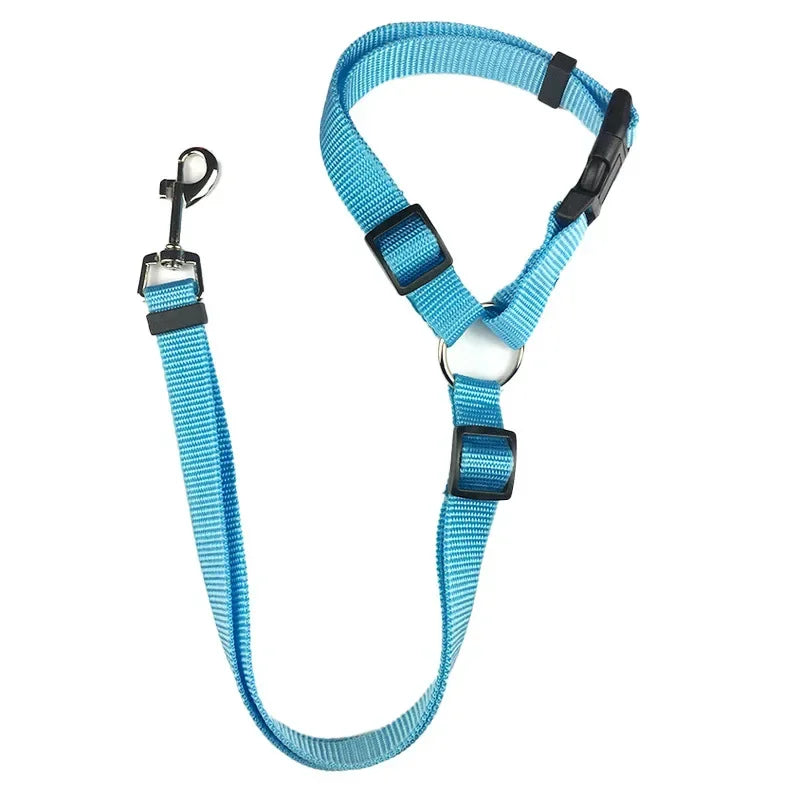 Adjustable Pet Car Seat Belt Headrest Restraint – Safe Travel Sky Blue – Car Accessories | MotorWorld Marketplace