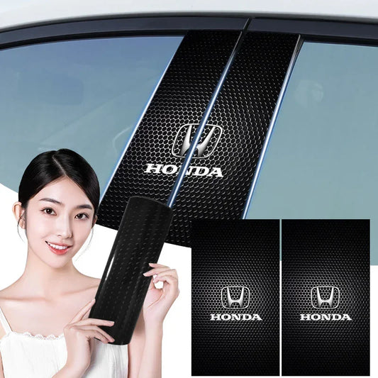 2Pcs Center Pillar Emblem Stickers for Honda Civic Accord