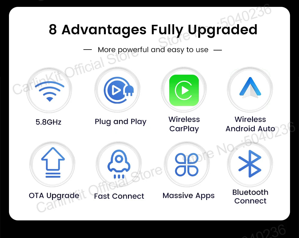 CarlinKit 5.0 Mini Adapter Wireless CarPlay & Android Auto