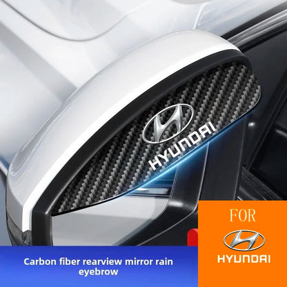 Carbon Fiber Mirror Rain Eyebrow for Hyundai