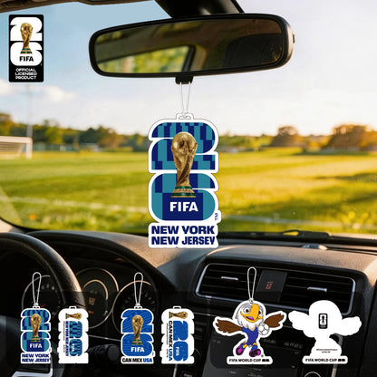 FIFA World Cup 2026 Official 3 Pack Car Air Freshener with Trophy Mascot & Host City Design, Long Lasting Scent for Car & Home FBAF14 – Car Accessories | MotorWorld Marketplace