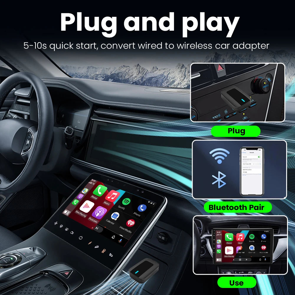 CarPlay Android Auto Wireless Adapter for Peugeot 208/308/2008