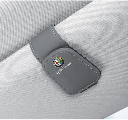 Premium Leather Sun Visor Glasses Clip for Alfa Romeo GT