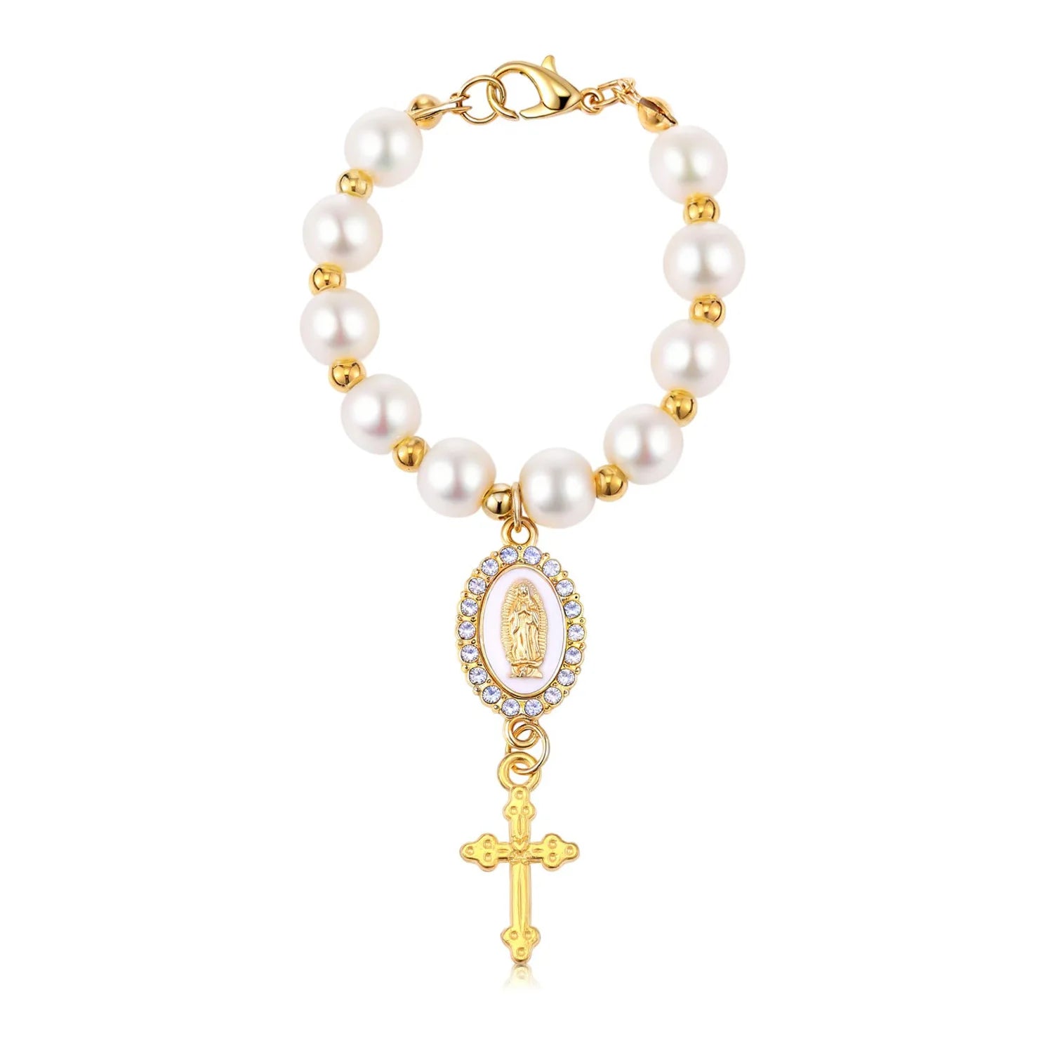 Luxury Our Lady of Guadalupe Car Rosary Ornament Charm White -1pc – Car Accessories | MotorWorld Marketplace