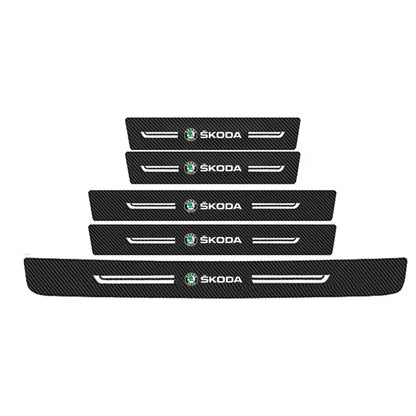 Skoda Carbon Fiber Door Sill & Trunk Protector Strip