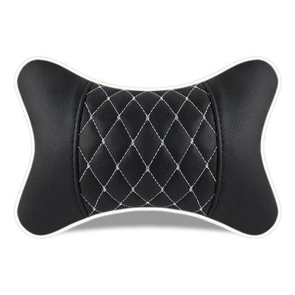 Premium Cowhide Car Neck Pillow – Universal, Soft, Breathable P09 black – Car Accessories | MotorWorld Marketplace