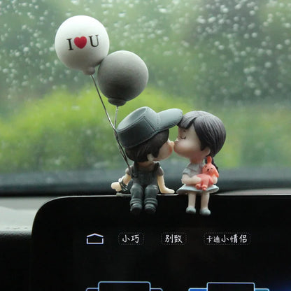 Figurines de couple de dessins animés mignons
