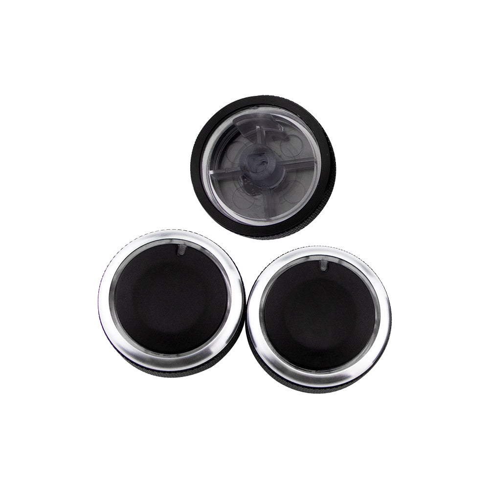Lot de 3 boutons de climatisation en aluminium pour Chevrolet Sail 2008-2014 
