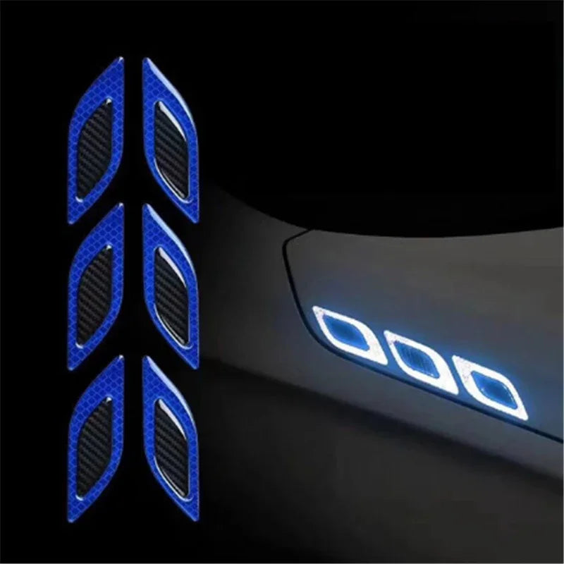 6pcs Reflective Car Stickers Anti-Scratch Safety Set Blue – Car Accessories | MotorWorld Marketplace