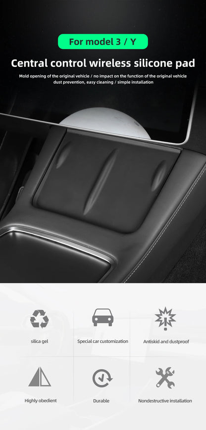 Wireless Charger Pad for Tesla 3/Y/S/X 2022-2024