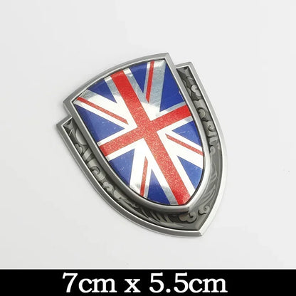 3D Metal Flag Emblem Badge Decal for BMW Audi Toyota UK Silver – Car Accessories | MotorWorld Marketplace
