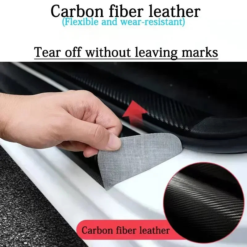 Skoda Carbon Fiber Door Sill & Trunk Protector Strip