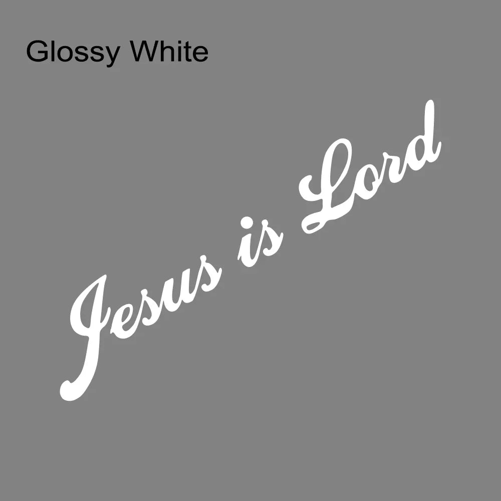 Jesus is Lord Vinyl Decal – Christian Auto & Laptop Sticker Glossy White – Car Accessories | MotorWorld Marketplace