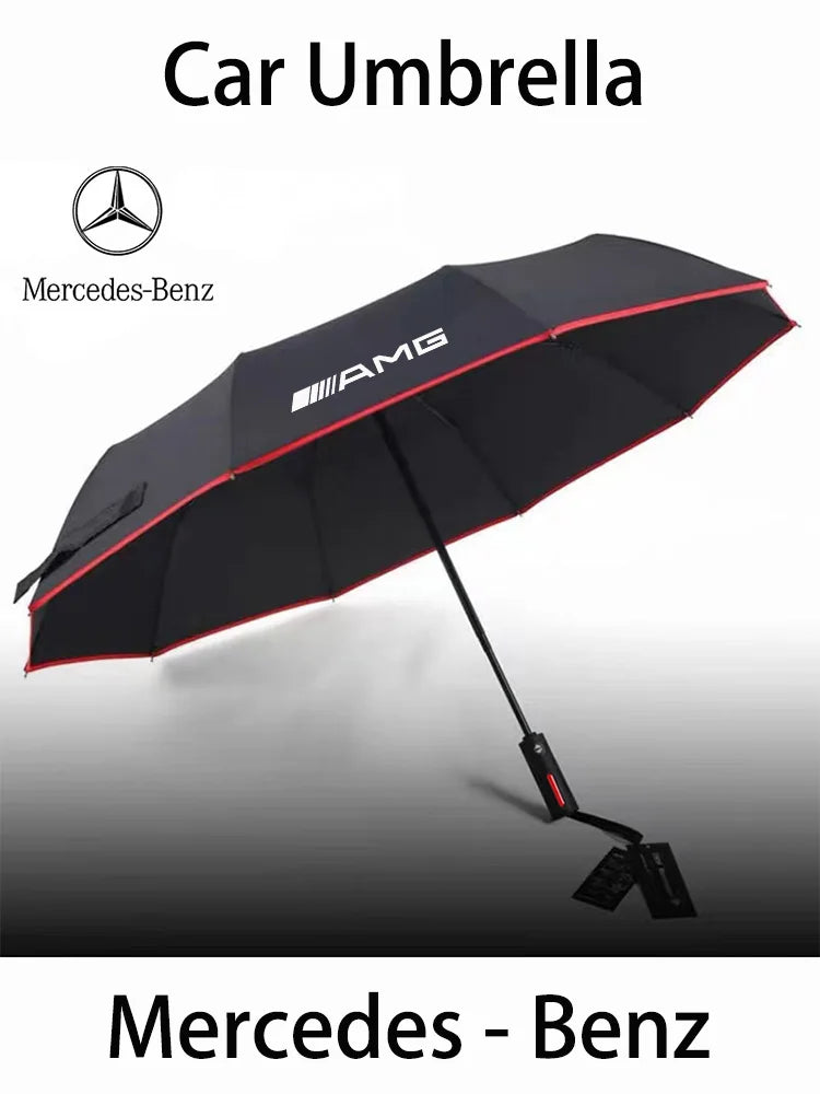 Mercedes-Benz Windproof Rain Sunshade Foldable Umbrella