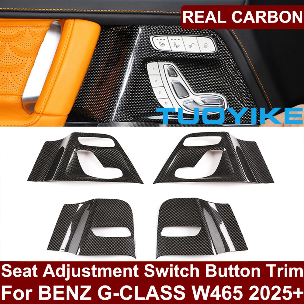 (NOT SOLD TO USA) Real Carbon Fiber Seat Switch Trim for G-Class W465 2025+ Seat Adjust Button T – Car Accessories | MotorWorld Marketplace