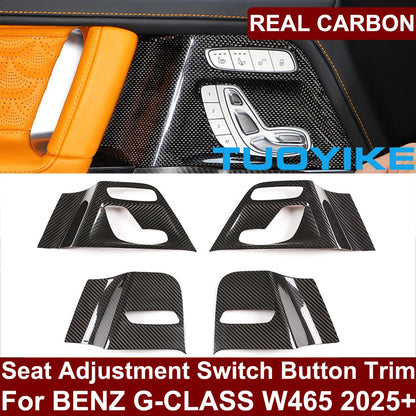 (NOT SOLD TO USA) Real Carbon Fiber Seat Switch Trim for G-Class W465 2025+ Seat Adjust Button T – Car Accessories | MotorWorld Marketplace