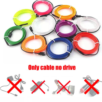 Flexible Car LED Neon Strip Light 1-5M USB/Cigar, Pro Decor Only cable no drive – Car Accessories | MotorWorld Marketplace