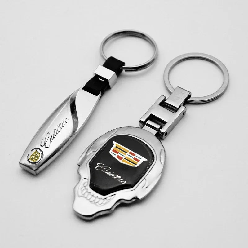 (NOT SOLD TO USA) 3D Metal+Leather Key Chain for Cadillac CTS XT5 Escalade – Car Accessories | MotorWorld Marketplace