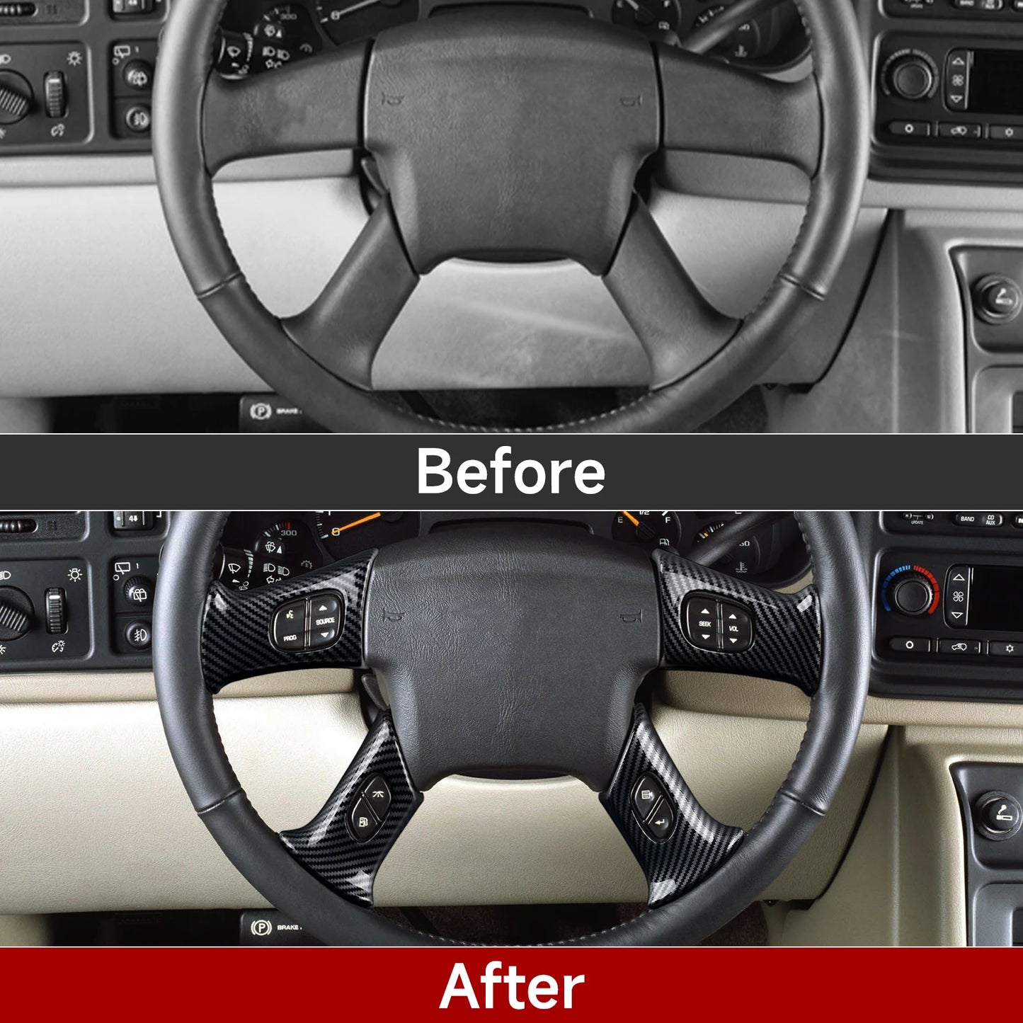 Carbon Fiber Steering Wheel Trim for GM SUVs – ABS Upgrade – Car Accessories | MotorWorld Marketplace