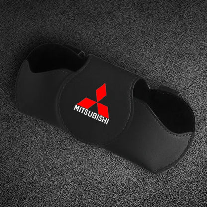 Premium Suede Sun Visor Glasses Case for Mitsubishi