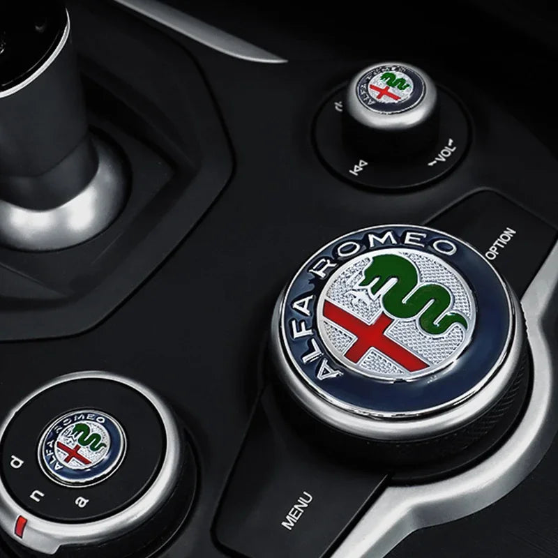 3pcs Alloy Gear Panel Stickers for Alfa Romeo Giulia/Stelvio – Car Accessories | MotorWorld Marketplace