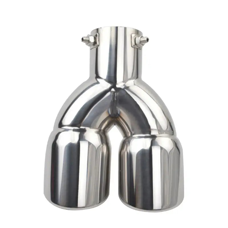 Universal Double Outlet Chrome Muffler Tip