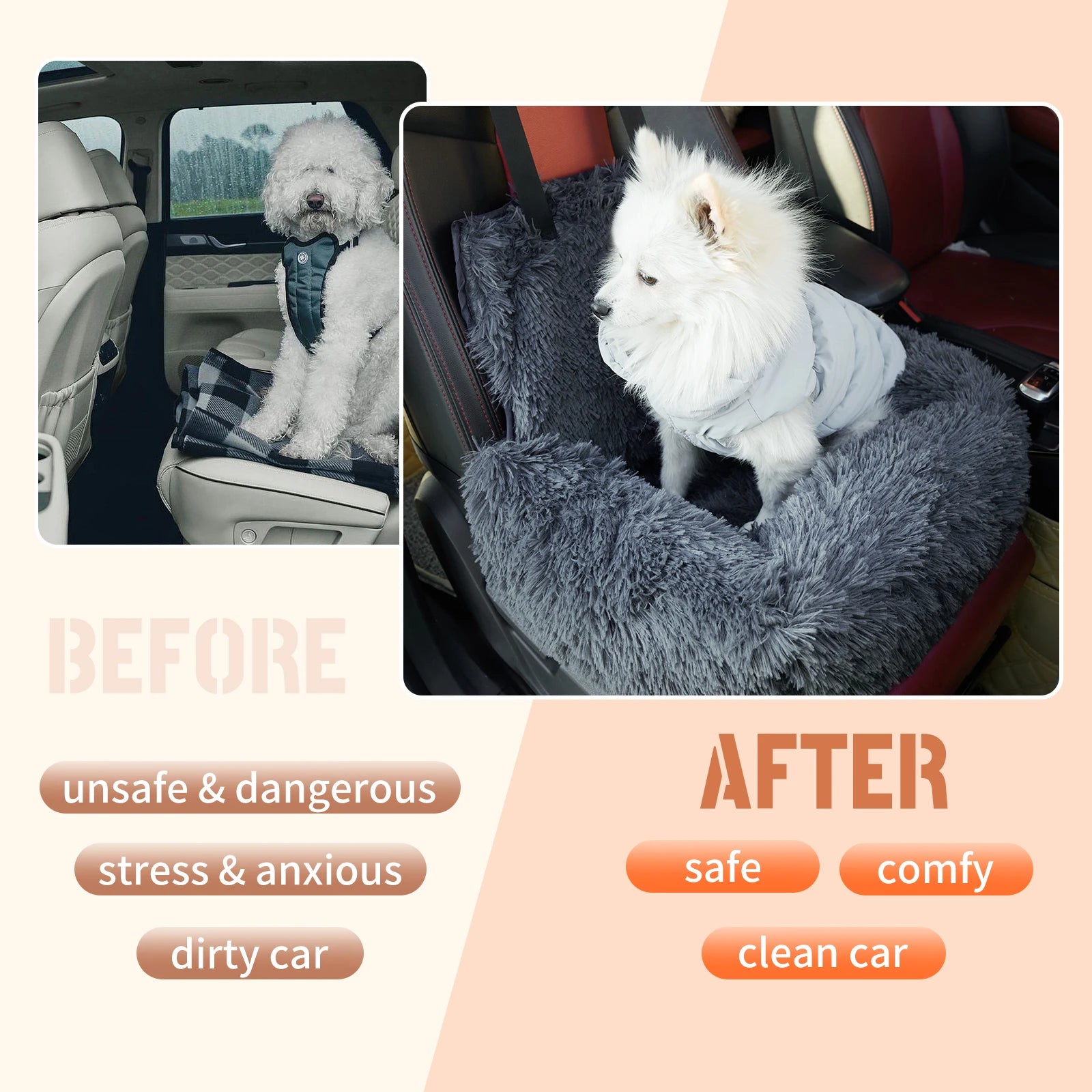 Large Dog Car Seat Sofa, Dual Back Seat, Washable Safety – Car Accessories | MotorWorld Marketplace