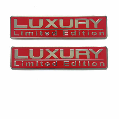 Universal 2PCS Luxury Limited Edition Metal Car Trunk Emblem Badge