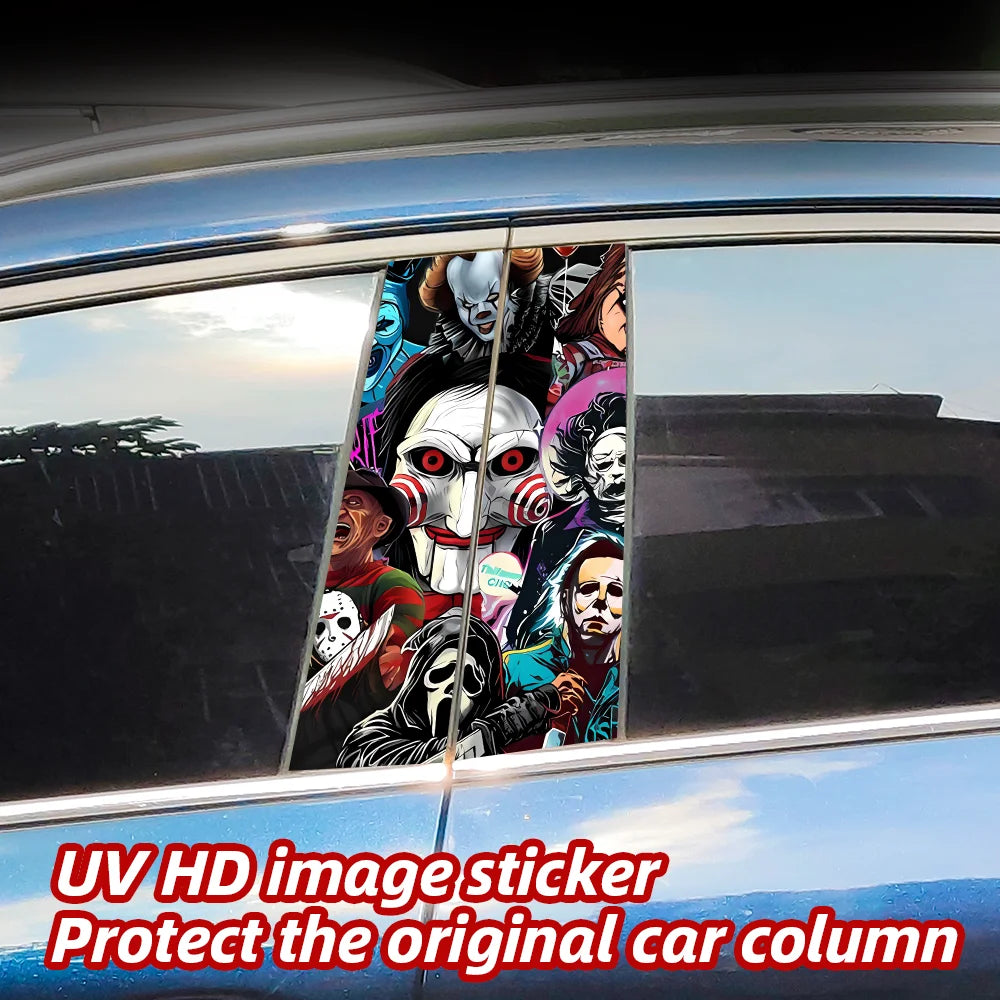 Horror Ghost B Pillar Car Stickers | Waterproof, UV-Proof – Car Accessories | MotorWorld Marketplace