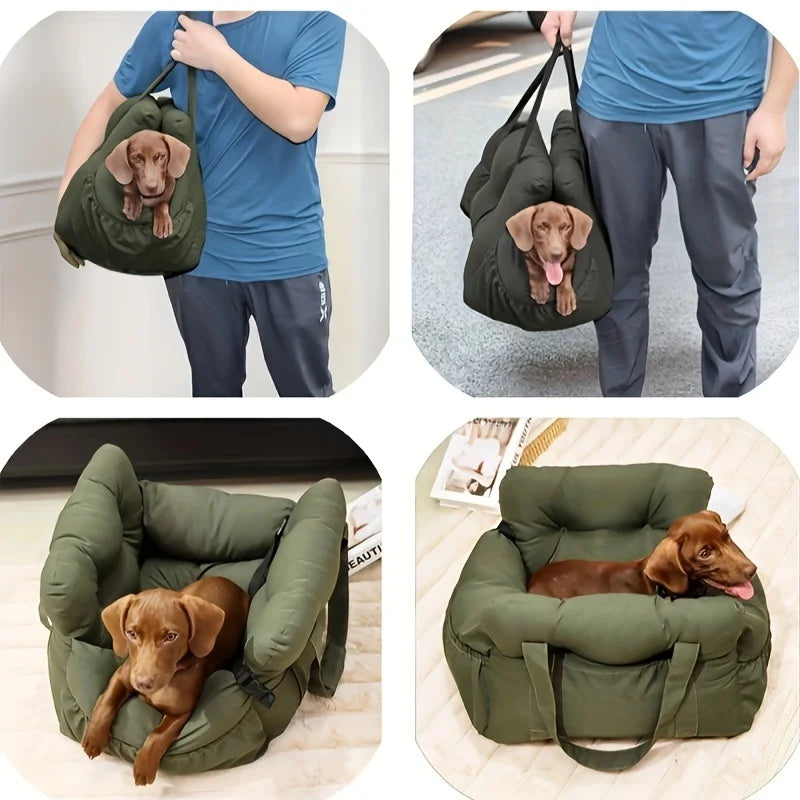 Dog Car Seat with Safety Belt – Secure, Washable, Non-Slip – Car Accessories | MotorWorld Marketplace