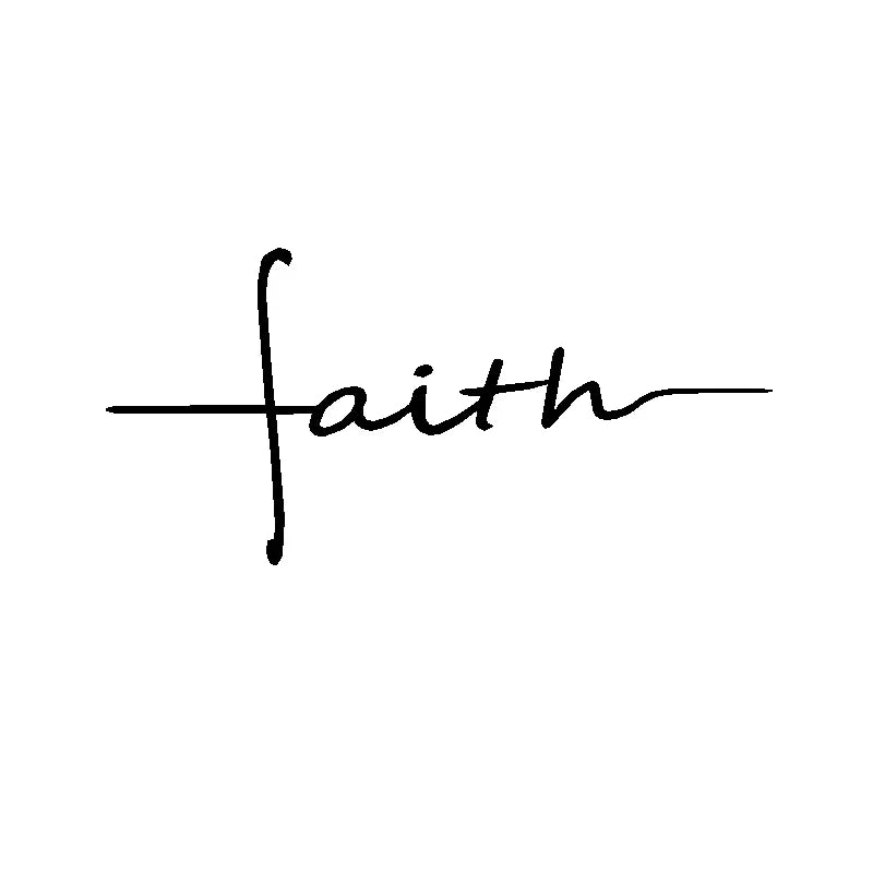 Faith Cross Vinyl Decal – Car Window & Laptop Christian Decor