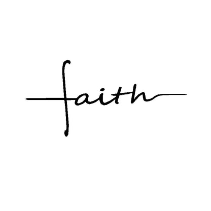 Faith Cross Vinyl Decal – Car Window & Laptop Christian Decor