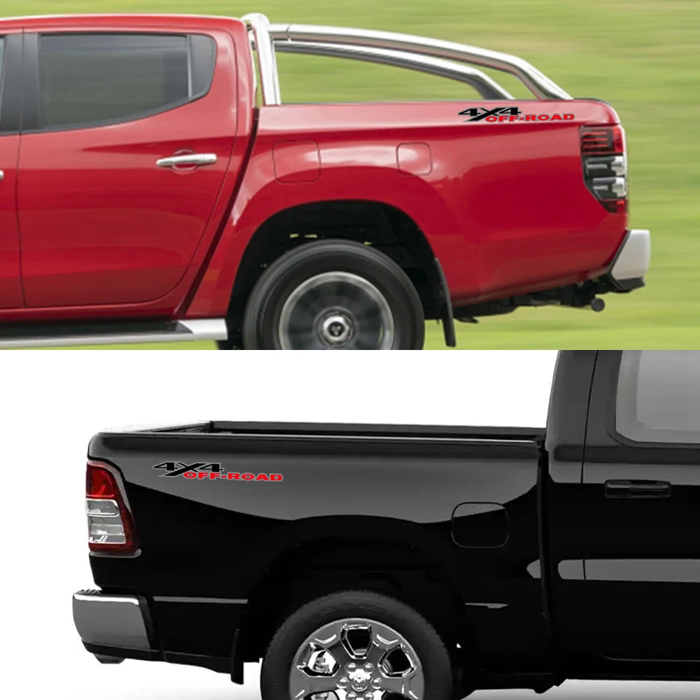 2Pcs 4X4 Off Road Decals for F150 Silverado Sierra Ram