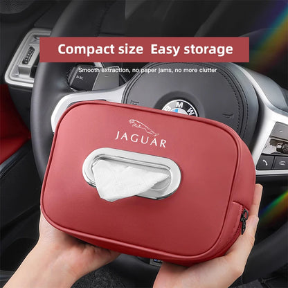 Premium Leather Tissue Holder for Jaguar