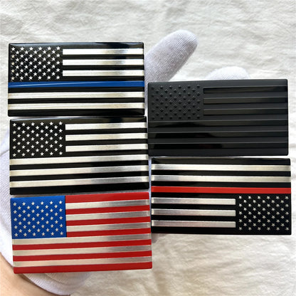 Aluminum Alloy US Flag Emblem Badge—Trunk/Side Car Decor – Car Accessories | MotorWorld Marketplace