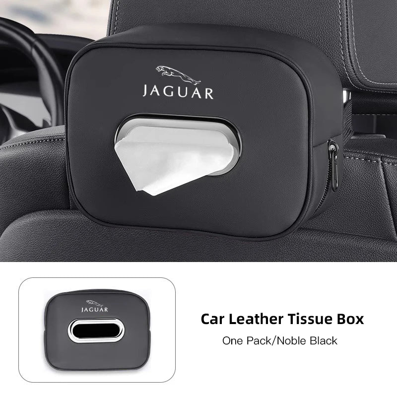 Premium Leather Tissue Holder for Jaguar