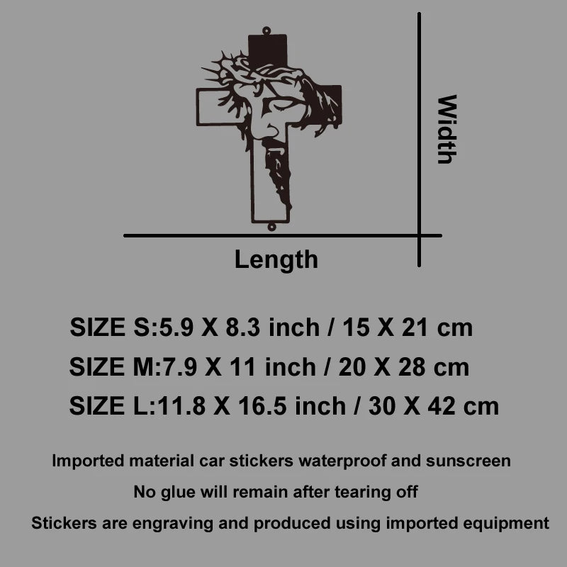 Jesus Cross Prayer Decal – High-Quality Car & Truck Sticker – Car Accessories | MotorWorld Marketplace