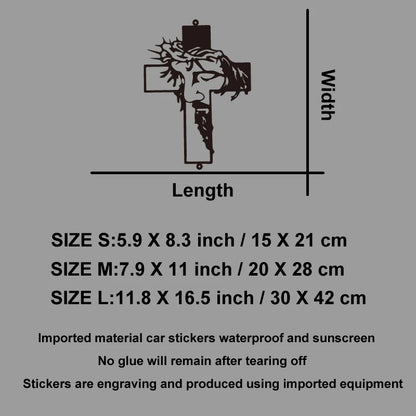 Jesus Cross Prayer Decal – High-Quality Car & Truck Sticker – Car Accessories | MotorWorld Marketplace