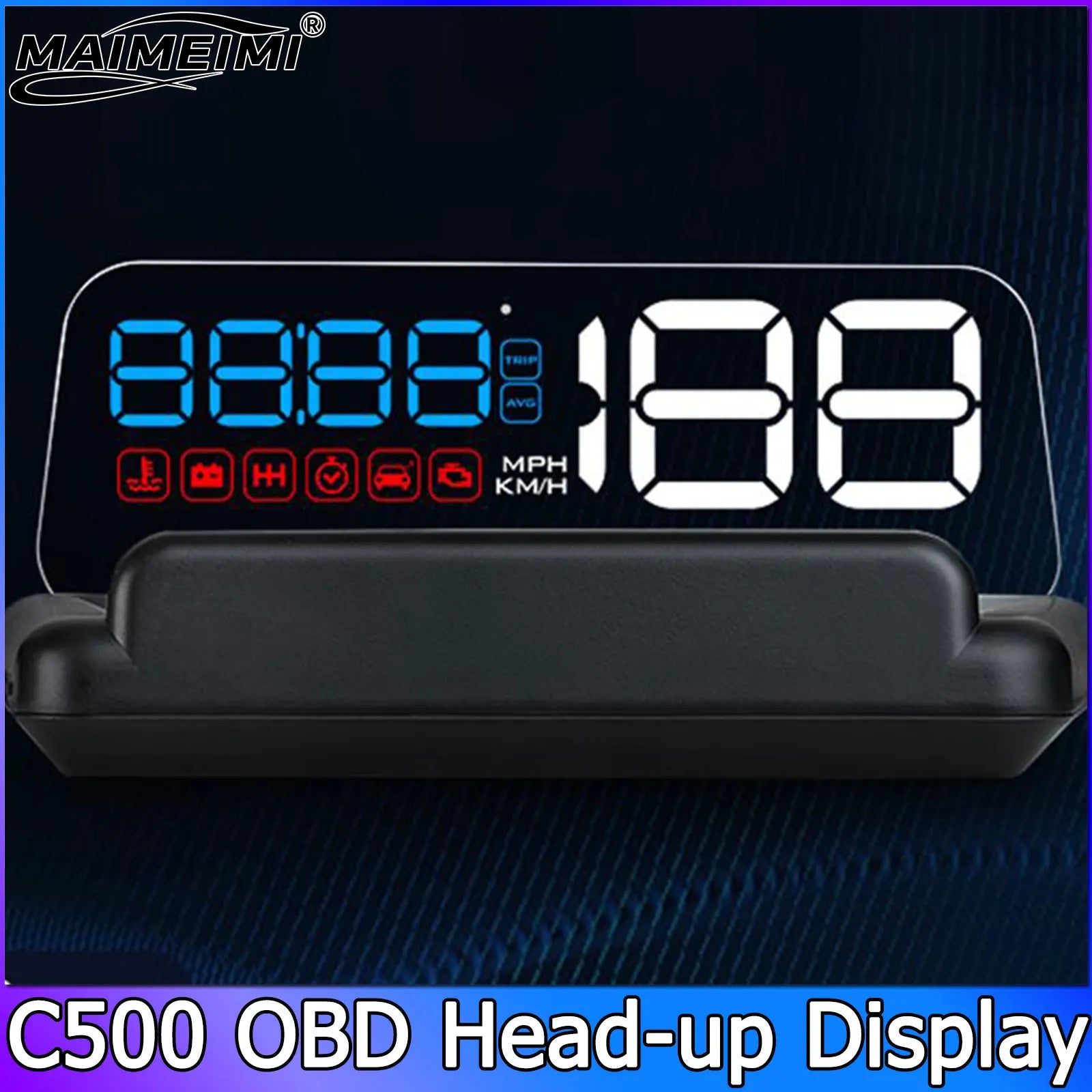 C500 Blue OBD/T900 HUD GPS Turbo Gauge LCD Odometer OBD HUD-C500 – Car Accessories | MotorWorld Marketplace