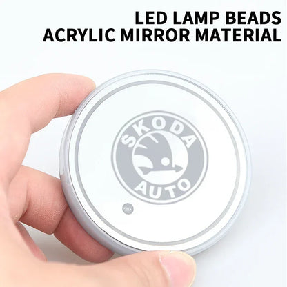LED Anti-Slip Cup Holder Mat for Skoda