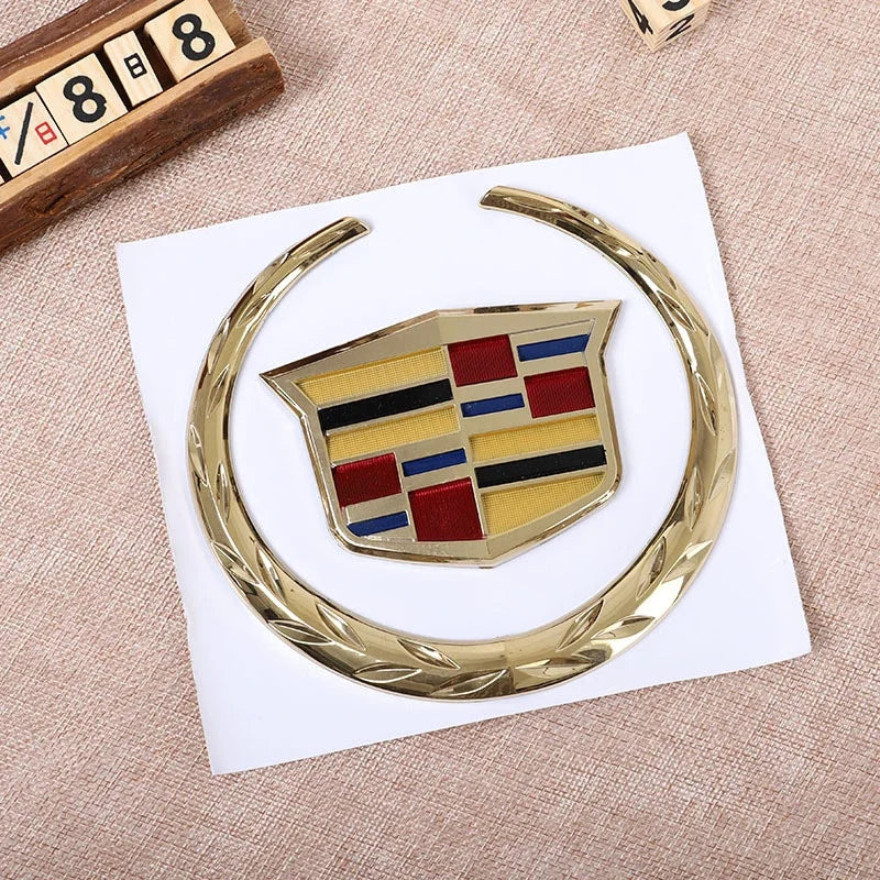 (NOT SOLD TO USA) Cadillac Emblem Badge for SRX ATS XTS 2017-2021, 1PC Gold – Car Accessories | MotorWorld Marketplace