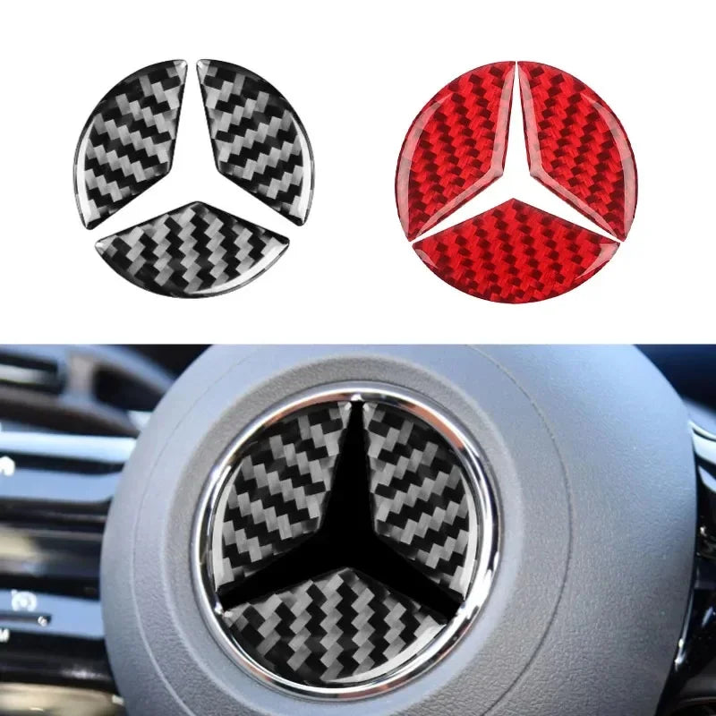Carbon Fiber Red Steering Wheel Trim for Benz CLA GLA C E 16-19 – Car Accessories | MotorWorld Marketplace