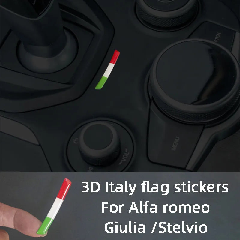 Alfa Romeo Giulia/Stelvio Gear Shift 3D Italy Flag Trim – Car Accessories | MotorWorld Marketplace