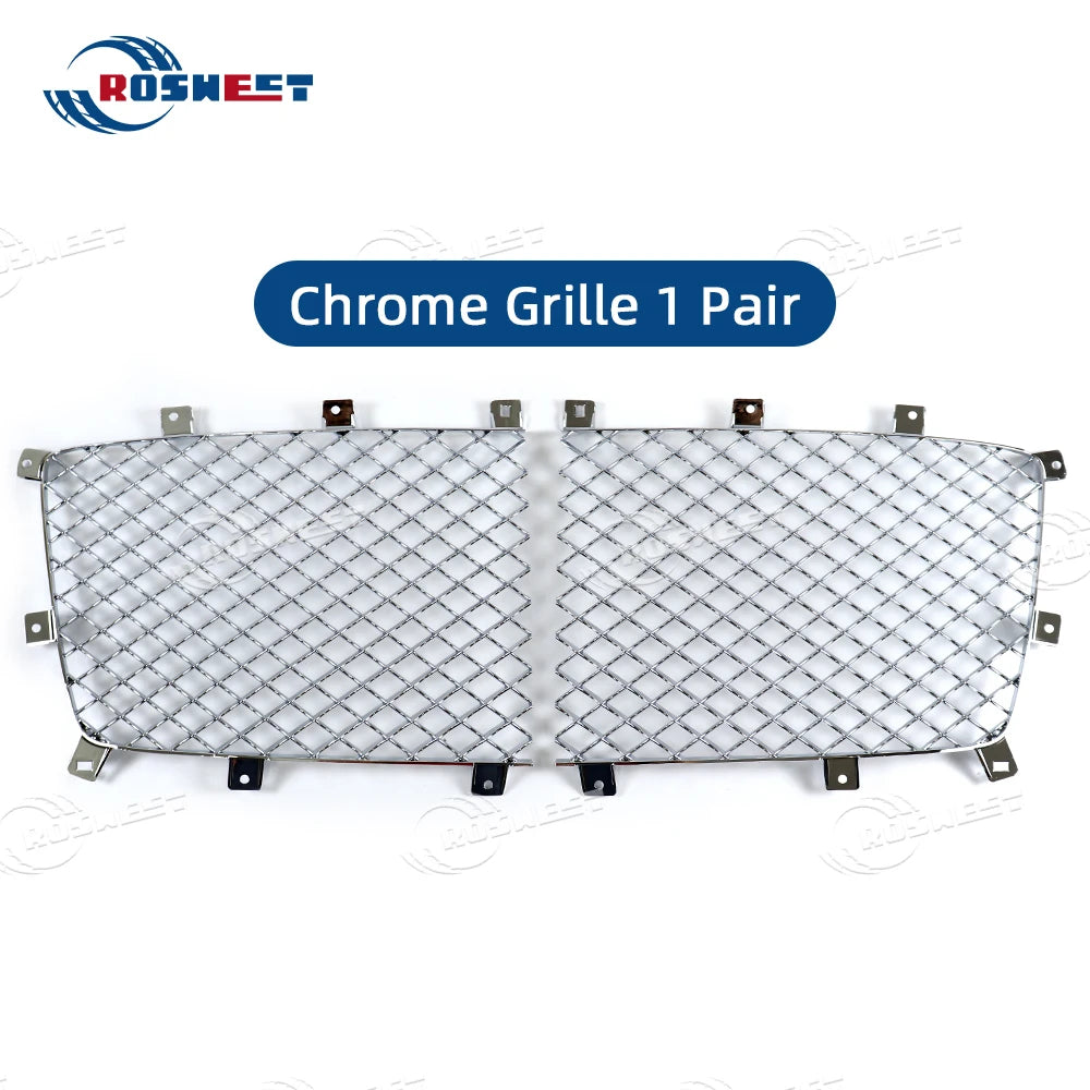 ROSWEET Chrome Grille for Bentley Bentayga 2015-2019 ABS 1 Pair – Car Accessories | MotorWorld Marketplace