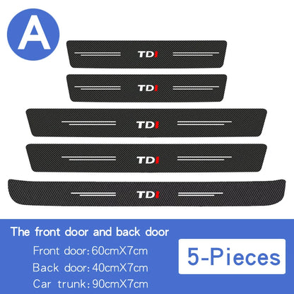 VW TDI TSI Golf/Polo Carbon Fiber Doorsill Protector Film