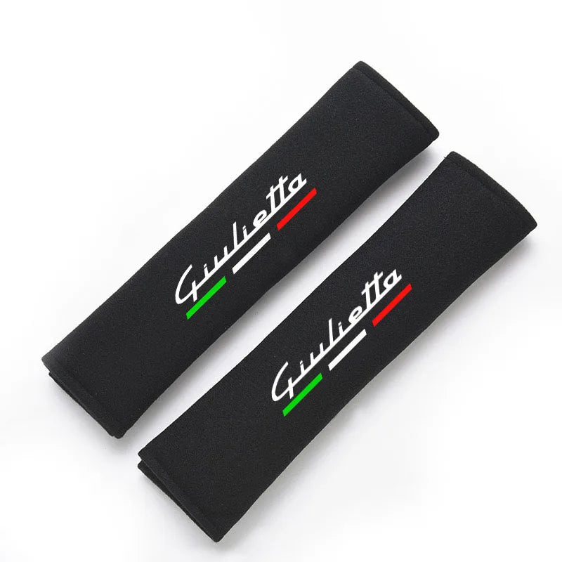 2Pcs Leather Seat Belt Shoulder Covers for Giulietta black – Car Accessories | MotorWorld Marketplace