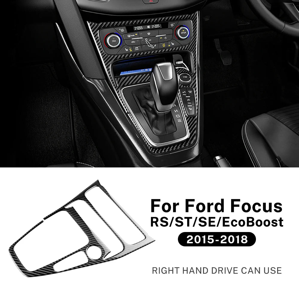 Real Carbon Fiber Gear Shift Panel Sticker For Focus 15-18 For RHD Black Carbon – Car Accessories | MotorWorld Marketplace