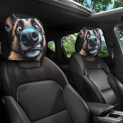 2PCS Cartoon Eyes Headrest Covers – Festive Car Interior Decor Style13 – Car Accessories | MotorWorld Marketplace