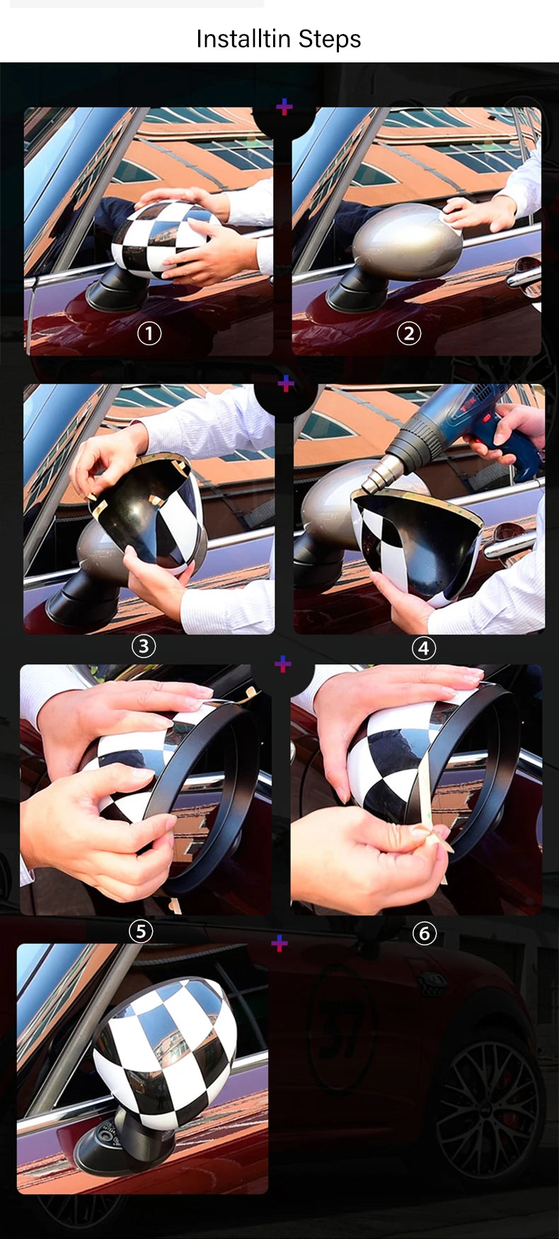 Premium Wing Mirror Covers for Mini Cooper F54-F60 Series